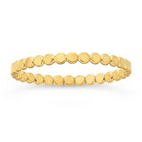 flat bead ring { silver + gold }