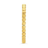 flat bead ring { silver + gold }