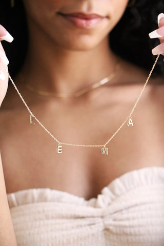 letter charm necklace { gold + silver}