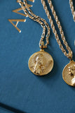 greek goddess coin necklace