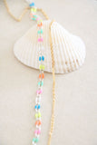 enamel chain anklet {silver + gold}