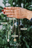 multiple baguette birthstone necklace