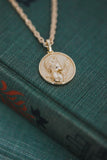 greek goddess coin necklace