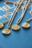 greek goddess coin necklace