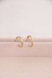 woven mini hoops { gold }