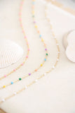 enamel chain anklet {silver + gold}