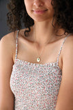 double drop necklace + mini birthstone  {gold}