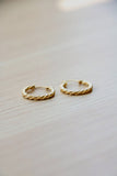 flat twist hoops { gold }