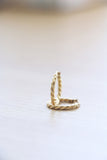 flat twist hoops { gold }