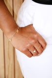 letter charm bracelet {silver + gold}