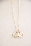 varsity initial necklace {gold + silver}
