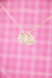 varsity initial necklace {gold + silver}