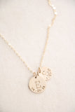 varsity initial necklace {gold + silver}