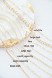 custom chain anklet { silver + gold }