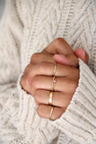 bead ring { silver + gold }