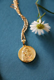 greek goddess coin necklace