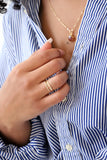 bead ring { silver + gold }