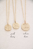 zodiac flora necklace { gold + silver }