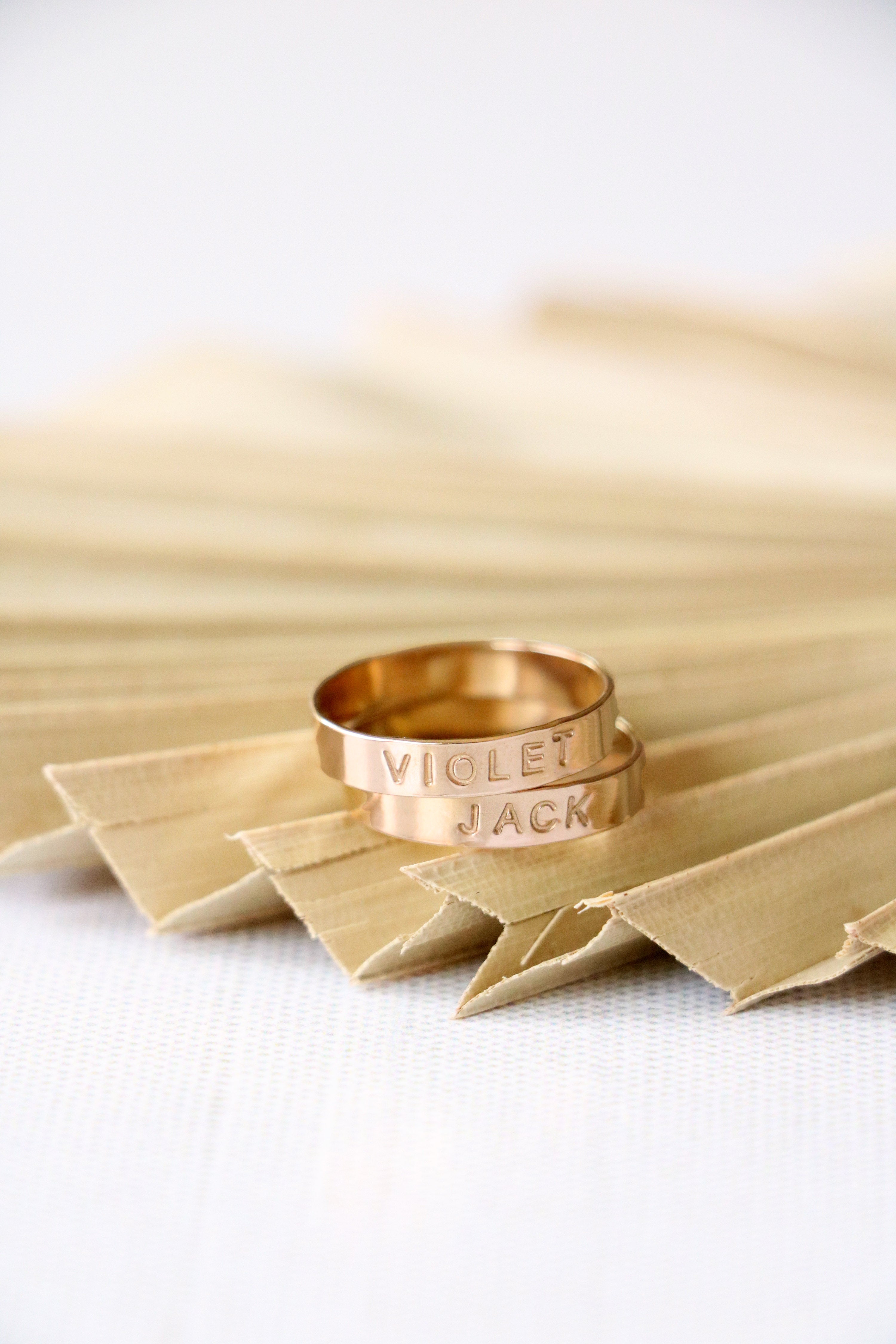 Stackable name rings clearance