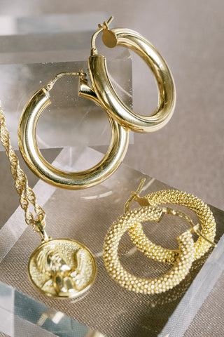 tube hoops { gold vermeil }