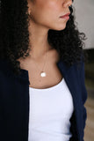 varsity initial necklace {gold + silver}