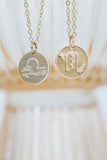 zodiac flora necklace { gold + silver }