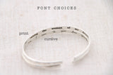baby + toddler cuff bracelet { silver + gold }