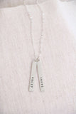 vertical bar necklace {with heart}