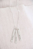 vertical bar necklace {with heart}