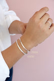 personalized textured cuff { sterling silver }