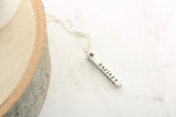 4 sided bar necklace {sterling silver}