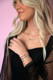 cursive bar necklace {sterling silver + gold filled}