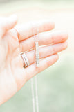 4 sided bar necklace {sterling silver}