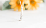 4 sided bar necklace {sterling silver}