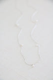 petite pearls necklace { silver + gold }