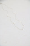petite pearls necklace { silver + gold }