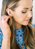 flat bead ring { silver + gold }