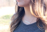 birth stat bar necklace {sterling silver}