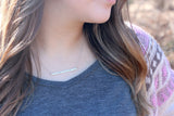 birth stat bar necklace {sterling silver}