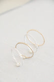 flat bead ring { silver + gold }