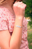 birthflower bar bracelet {sterling silver}