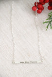 birth stat bar necklace {sterling silver}
