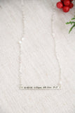birth stat bar necklace {sterling silver}