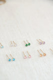 birthstone post earrings