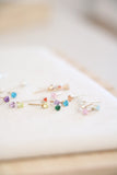 birthstone post earrings