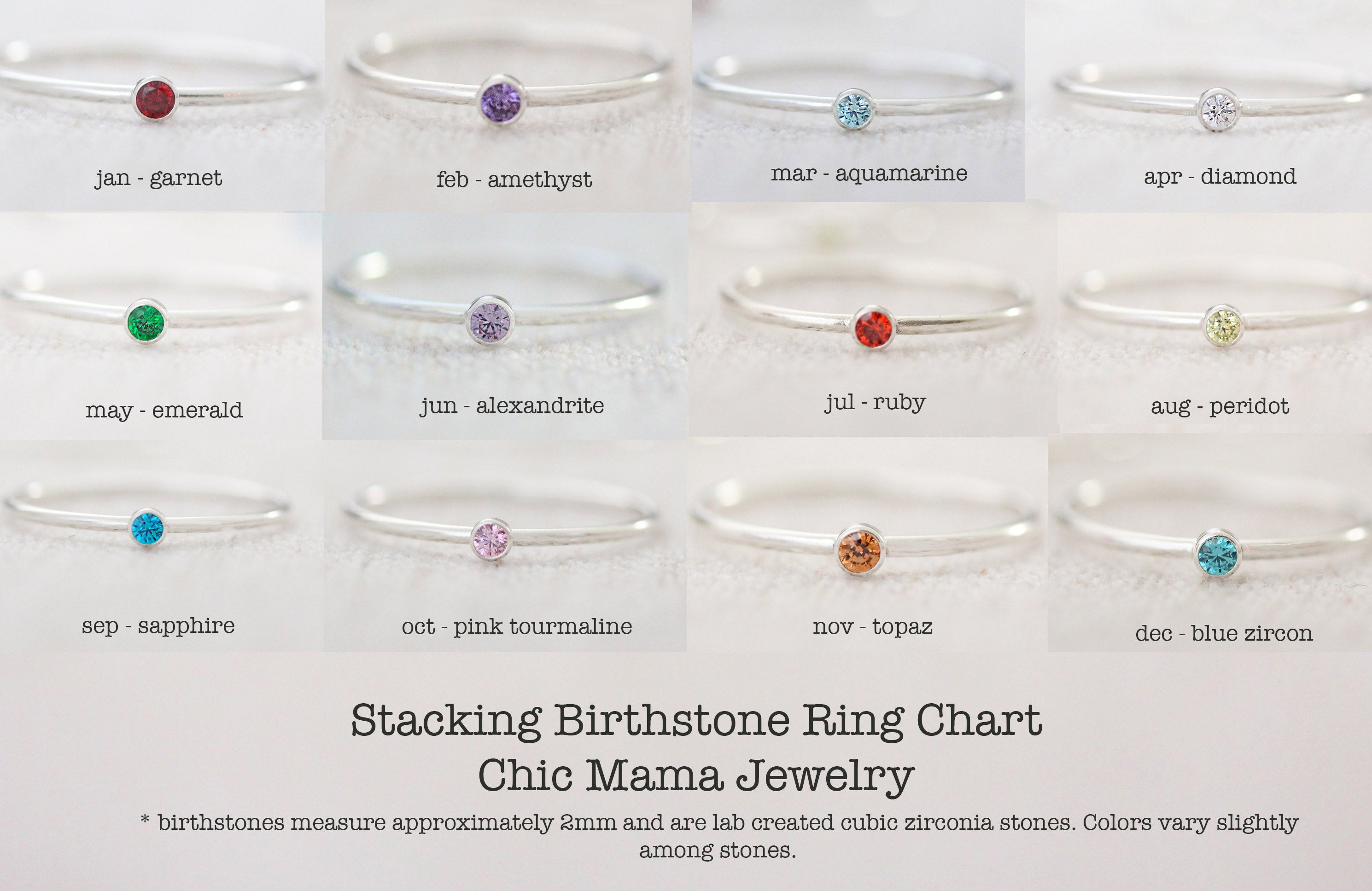 Birthstone ring colors hotsell