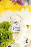 bloom keychain {pewter}