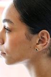 raw gemstone nugget earrings { silver }