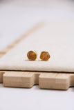raw gemstone nugget earrings { gold }