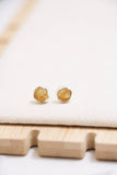 raw gemstone nugget earrings { silver }